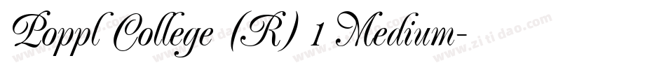 Poppl College (R) 1 Medium字体转换